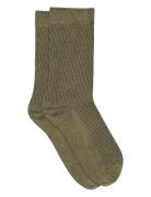 Greta Socks Lingerie Socks Regular Socks Khaki Green Mp Denmark