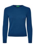 Sweater L/S Tops Knitwear Jumpers Blue United Colors Of Benetton