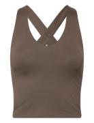 Float Zoe Tank, Cross-Back Tops T-shirts & Tops Sleeveless Brown Girlf...