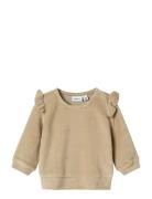 Nbfnorah Ls Vel Top Tops Sweat-shirts & Hoodies Sweat-shirts Beige Nam...
