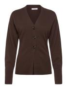 Tyla Tops Knitwear Cardigans Brown Reiss