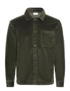 Organic Cotton Corduroy Overshirt G Tops Overshirts Khaki Green Knowle...