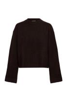 Knitted Over D Sweater Tops Knitwear Jumpers Brown Monki