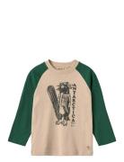 T-Shirt L/S Rolf Tops T-shirts Long-sleeved T-shirts Green Wheat