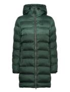 W Active Puffy Parka Vuorillinen Takki Topattu Takki Green Helly Hanse...