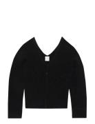 Long Sleeve Button Up Cardigan Tops Knitwear Cardigans Black Calvin Kl...