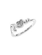 Mom Sterling Silver Ring With Clear Cubic Zirconia Sormus Korut Silver...