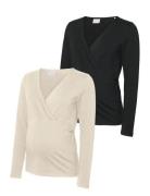 Mlkerrie Tess Ls Jrs Top 2-P Noos Tops T-shirts & Tops Long-sleeved Mu...