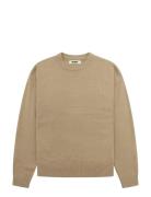Wbkurt Base Knit Tops Knitwear Round Necks Beige Woodbird