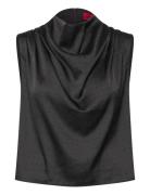 Casmini-1 Tops Blouses Sleeveless Black HUGO