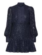 Remy Lace Mini Dress Lyhyt Mekko Navy Bardot