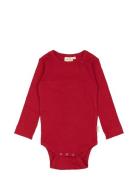Body L/S Modal Bodies Long-sleeved Red Petit Piao