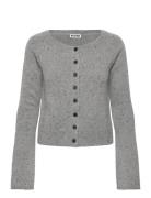 Butt D Woolblend Cardigan Tops Knitwear Cardigans Grey Weekday
