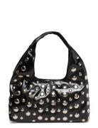 Slouchy Small Studded Bag Bags Top Handle Bags Black Gina Tricot