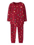 Nmnvismas Ls Nightset Pyjamasetti Pyjama Red Name It
