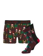 Jacrudolph Giftbox Jnr Underwear Socks Regular Socks Brown Jack & J S