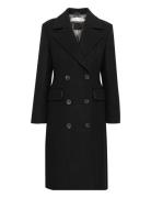 Thoraiw Lapel Coat R Villakangastakki Pitkä Takki Black InWear