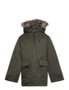 Jjcharlie Detachable Faux Fur Park Jnr Parka Takki Green Jack & J S