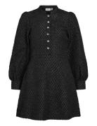Vitaliama L/S Jaqcuard Dress Lyhyt Mekko Black Vila