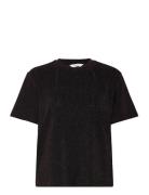 Slfanja Boxy Tee Tops T-shirts & Tops Short-sleeved Black Selected