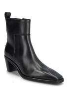 Cowboy Boot Zip Lth Shoes Boots Ankle Boots Ankle Boots With Heel Blac...