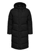 Carmaggi Life Long Puffer Otw Topattu Pitkä Takki Black ONLY Carmakoma