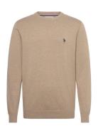 Adair Knit Sweater Tops Knitwear Round Necks Beige U.S. Polo Assn.