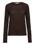 Mmthaz Relena Lux Knit Tops Knitwear Jumpers Brown MOS MOSH
