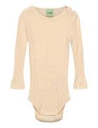 Baby Pointelle Body Bodies Long-sleeved Cream FUB