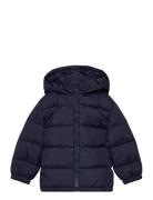 Hooded Liner Quilted Coat Toppatakki Navy Mango