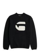 G Logo Relaxed R Knit Tops Knitwear Round Necks Black G-Star