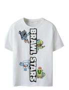 Nkmjok Brwlst Ss Nreg Top Box Noos Bfu Tops T-shirts Short-sleeved Whi...