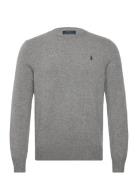 Wool-Cashmere Crewneck Sweater Tops Knitwear Round Necks Grey Polo Ral...