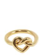 Big Tied Heart Ring Sormus Korut Gold Jane Koenig