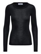 Mscally Long Sleeve Top Tops T-shirts & Tops Long-sleeved Black Minus