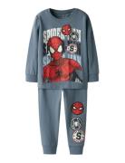Nmmocti Spider Ls Nightset Mar Pyjamasetti Pyjama Blue Name It