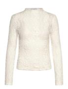Openwork Sweater With Perkins Collar Tops T-shirts & Tops Long-sleeved...