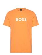 T-Shirt Rn Tops T-shirts Short-sleeved Orange BOSS