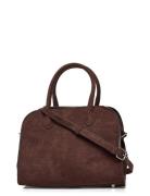 Memphis Bag Real Suede Bags Top Handle Bags Brown Noella