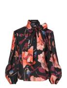 Yaspilana Ls Tie Neck Top S. Tops Blouses Long-sleeved Multi/patterned...