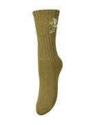 Rosy Cotta Sock Lingerie Socks Regular Socks Green Becksöndergaard