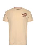 Von Dutch Valley - Tshirt Tops T-shirts Short-sleeved Beige Von Dutch