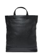 Leather 2-Way Bag Tietok Laukku Läppärilaukku Laukku Black SANDQVIST