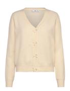 V-Neck Wool-Blend Cardigan Tops Knitwear Cardigans Cream Mango