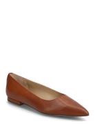 Londyn Leather Ballet Flat Ballerinat Brown Lauren Ralph Lauren
