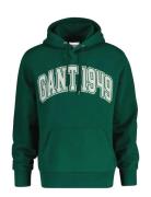 Graphic Hoodie Tops Sweat-shirts & Hoodies Hoodies Green GANT