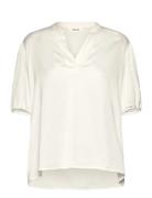 Slflaurina 2/4 Sleeve Top Ex Tops Blouses Short-sleeved Cream Selected