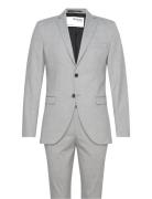 Slhslim-Mylologan Light Grey Suit B Noos Puku Grey Selected
