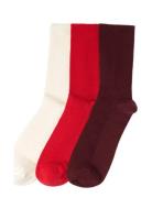 Sock 3 P Wool Rib Lingerie Socks Regular Socks Multi/patterned Lindex
