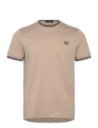 Twin Tipped T-Shirt Tops T-shirts Short-sleeved Beige Fred Perry